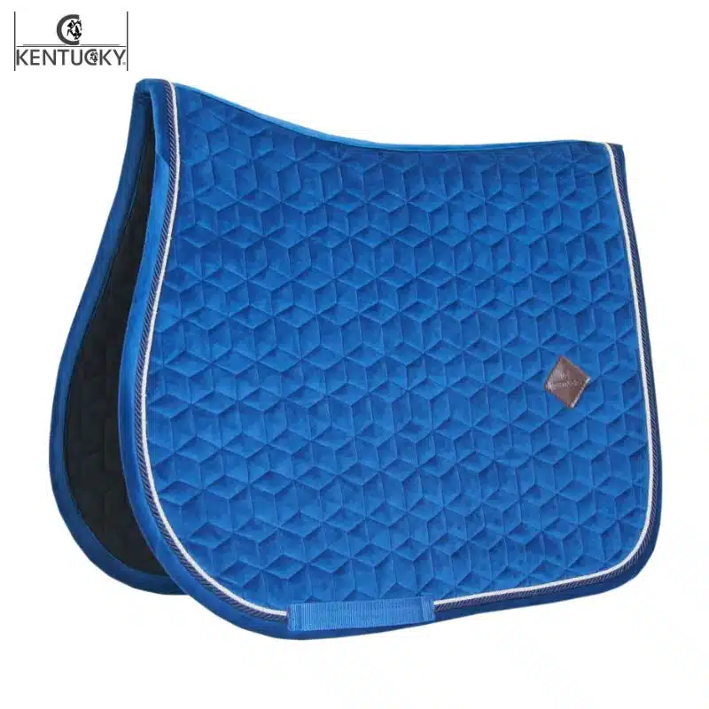 Tapis de selle Velvet Jumping marine KENTUCKY Sellerie Equinoxe-Shop