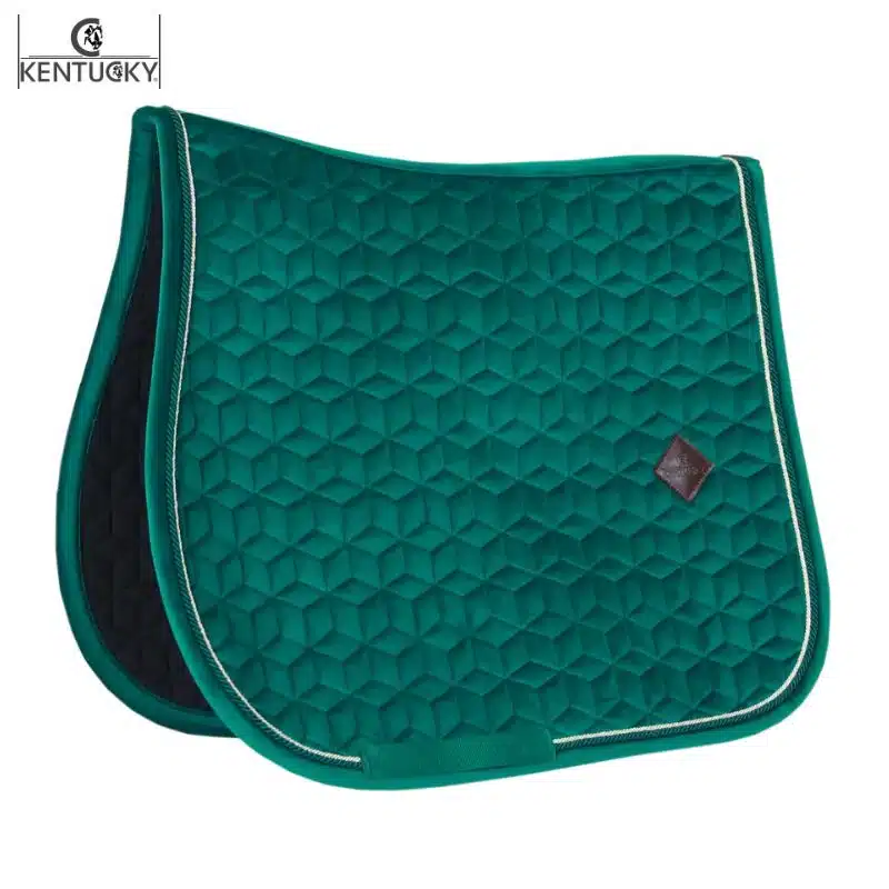 Tapis de selle Velvet Jumping vert foncé KENTUCKY Sellerie Equinoxe-Shop