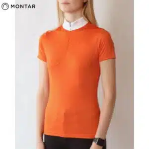 Polo de concours Bling competition top orange MONTAR SS24 Sellerie Equinoxe