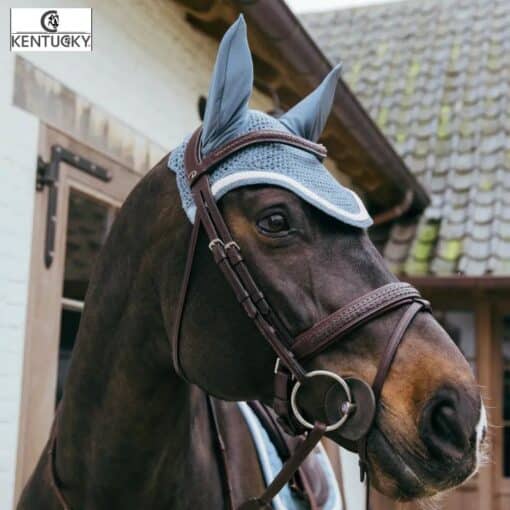 Equine Couture Bonnet anti-mouches avec corde argentée
