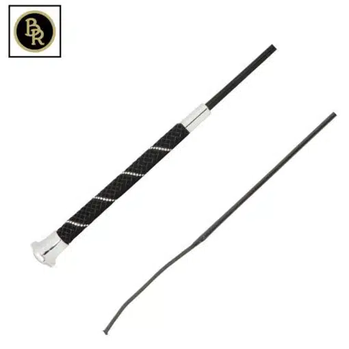 Stick de dressage BR Andromeda Noir_Argent Sellerie Equinoxe-Shop