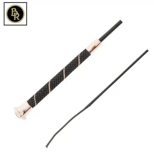 Stick de dressage BR Andromeda Noir_Rose gold Sellerie Equinoxe