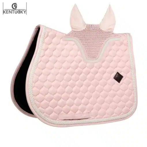 Ensemble Tapis et Bonnet Corde Tressée rose Kentucky Sellerie Equinoxe-Shop