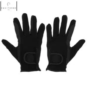 Gants filet strass NOIR EQUITHÈME Sellerie Equinoxe Shop Fuveau