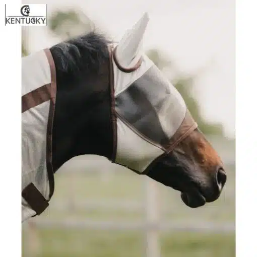 Masque anti-mouches Classic avec oreilles beige cheval KENTUCKY Sellerie Equinoxe