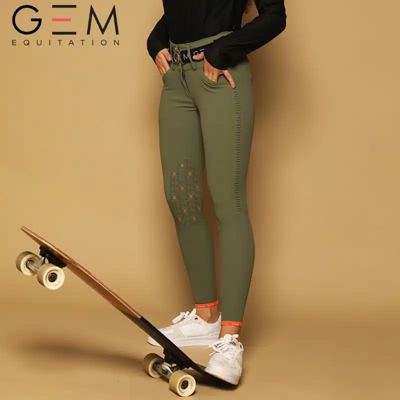 Pantalon Dorado kaki femme GEM SS24 Sellerie Equinoxe