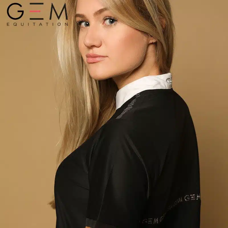 Polo Tinder manches courtes noir GEM SS 24 Sellerie Equinoxe