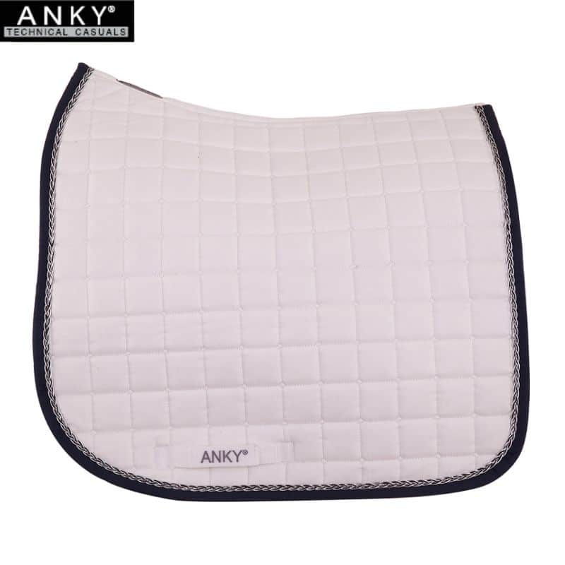 Tapis de dressage Tressé ANKY® blanc argent noir Sellerie Equinoxe-Shop