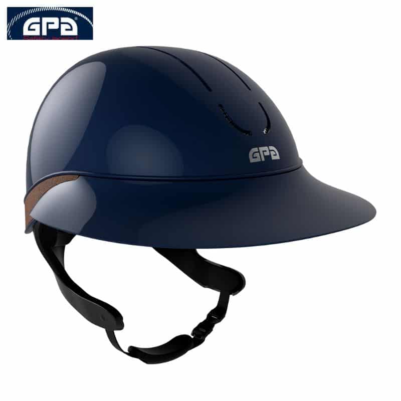 Casque d'équitation GPA First Lady Global TLS Marine Glossy Choco Sellerie Equinoxe Casque d'équitation GPA First Lady Global TLS Marine Glossy Choco Sellerie Equinoxe Fuveau