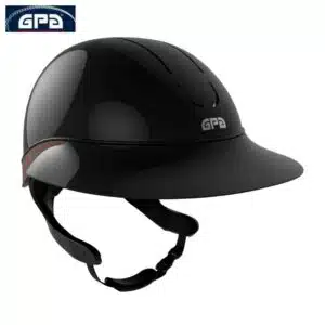 Casque d'équitation GPA First Lady Global TLS Noir glossy choco Sellerie Equinoxe-Shop