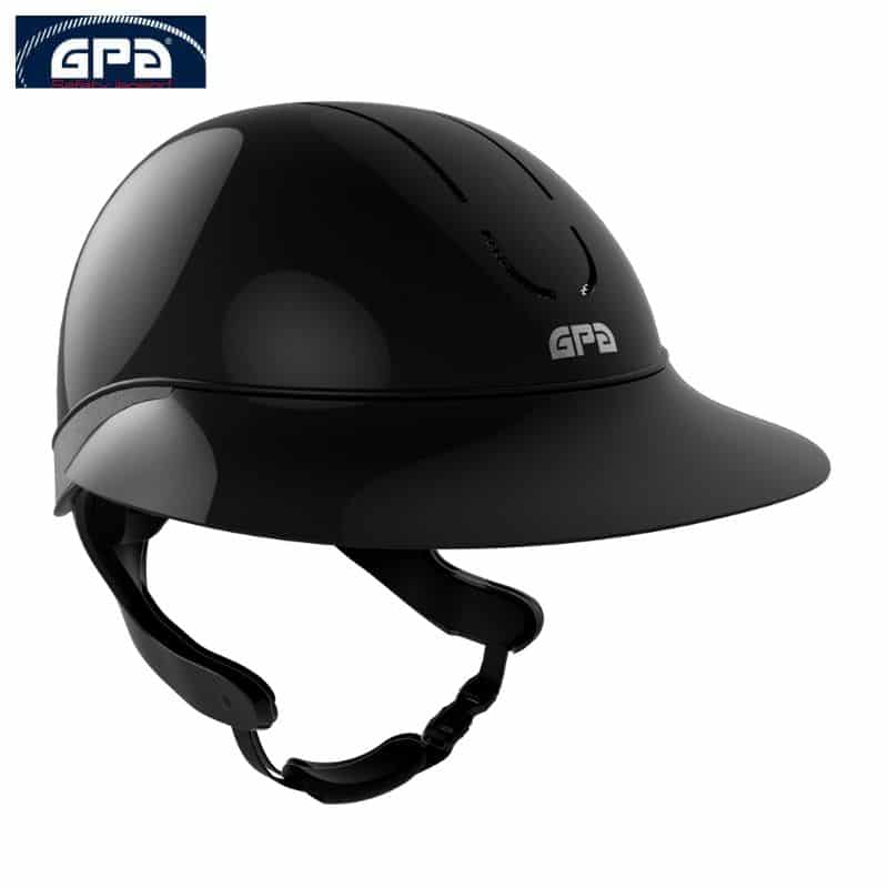 Casque d'équitation GPA First Lady Global TLS Noir glossy gris Sellerie Equinoxe Casque d'équitation GPA First Lady Global TLS Noir glossy gris Sellerie Equinoxe-Shop