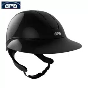 Casque d'équitation GPA First Lady Global TLS Noir glossy noir Sellerie Equinoxe Fuveau