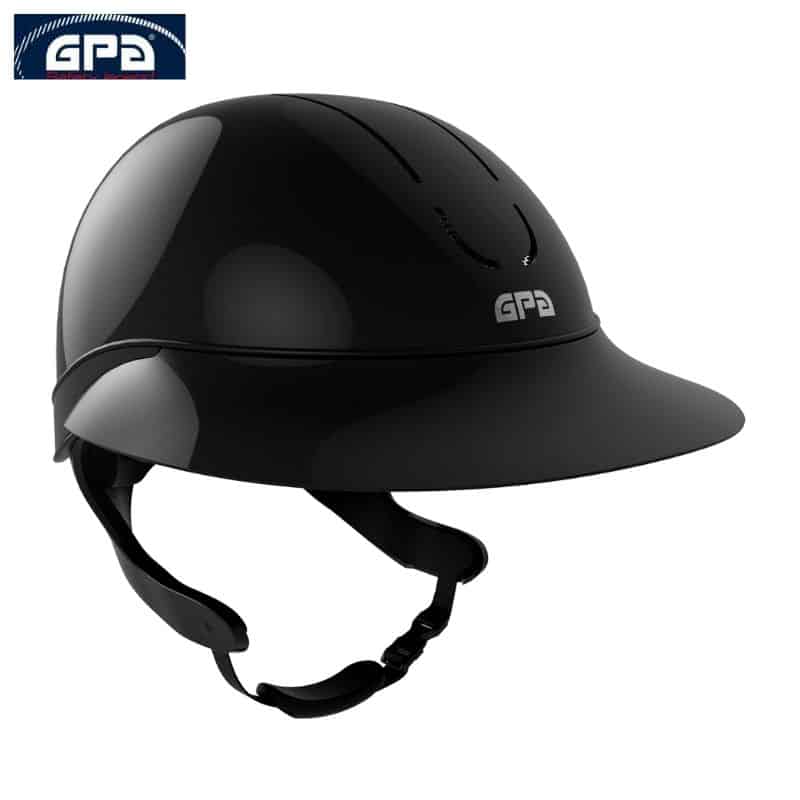 Casque d'équitation GPA First Lady Global TLS Noir glossy noir Sellerie Equinoxe Casque d'équitation GPA First Lady Global TLS Noir glossy noir Sellerie Equinoxe Fuveau