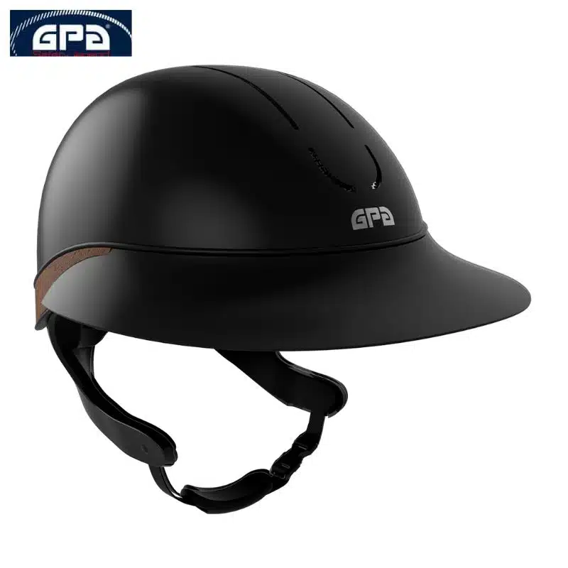 Casque d'équitation GPA First Lady Global TLS Noir mat choco Sellerie Equinoxe Casque d'équitation GPA First Lady Global TLS Noir mat choco Sellerie Equinoxe