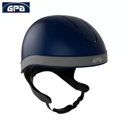 Casque d'équitation GPA Jockup Global TLS Marine mat gris Sellerie Equinoxe