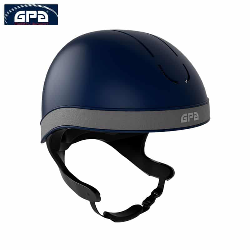 Casque d'équitation GPA Jockup Global TLS Marine mat gris Sellerie Equinoxe Casque d'équitation GPA Jockup Global TLS Marine mat gris Sellerie Equinoxe