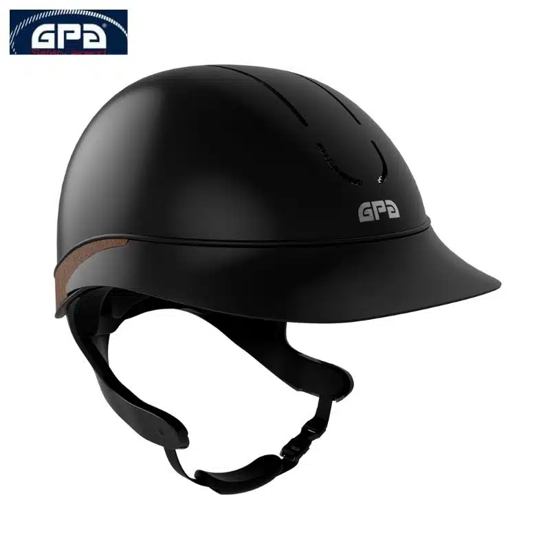 Casque d'équitation GPA Speed Air Global TLS Noir mat choco Sellerie Equinoxe Casque d'équitation GPA Speed Air Global TLS Noir mat choco Sellerie Equinoxe-Shop