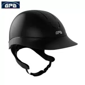 Casque d'équitation GPA Speed Air Global TLS Noir mat gris Sellerie Equinoxe-Shop