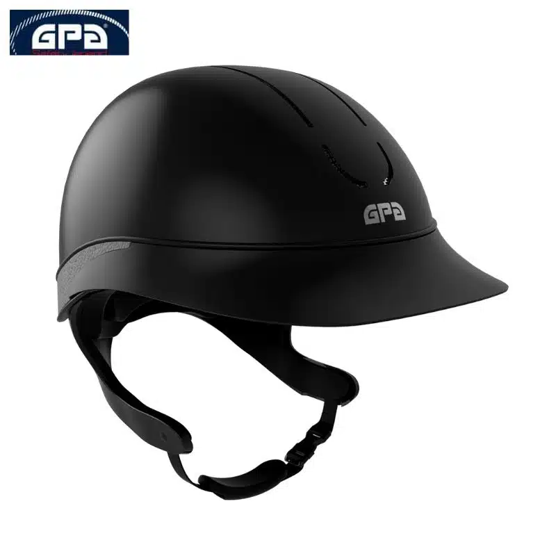 Casque d'équitation GPA Speed Air Global TLS Noir mat gris Sellerie Equinoxe Casque d'équitation GPA Speed Air Global TLS Noir mat gris Sellerie Equinoxe-Shop