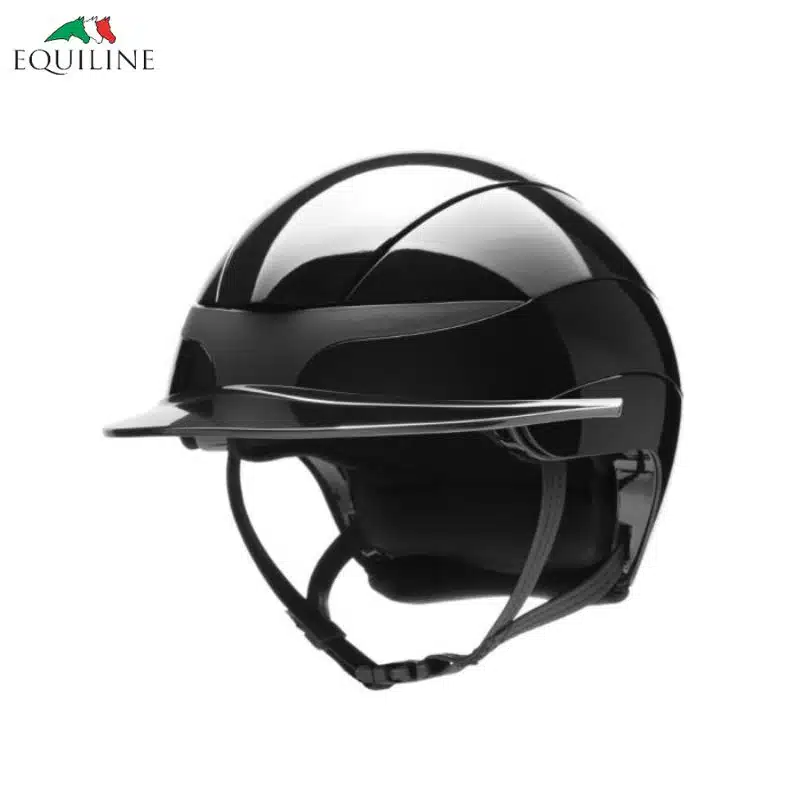 Casque d'équitation Xanto Helmet glossy black Standard visor Equiline by Sellerie Equinoxe-shop Casque d'équitation Xanto Helmet glossy black Standard visor Equiline by Sellerie Equinoxe-shop