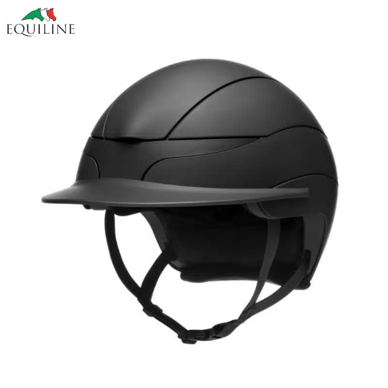 Casque d'équitation Xanto Matt black Helmet standard visor glossy Equiline Sellerie Equinoxe-shop Casque d'équitation Xanto Matt black Helmet standard visor glossy Equiline Sellerie Equinoxe-shop
