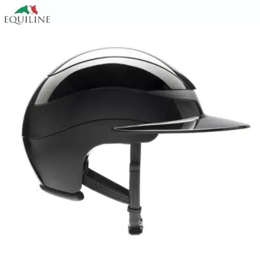 Casque d'équitation Xanto Polo Helmet Sun Visor Glossy Black Profil Equiline Equinoxe-Shop