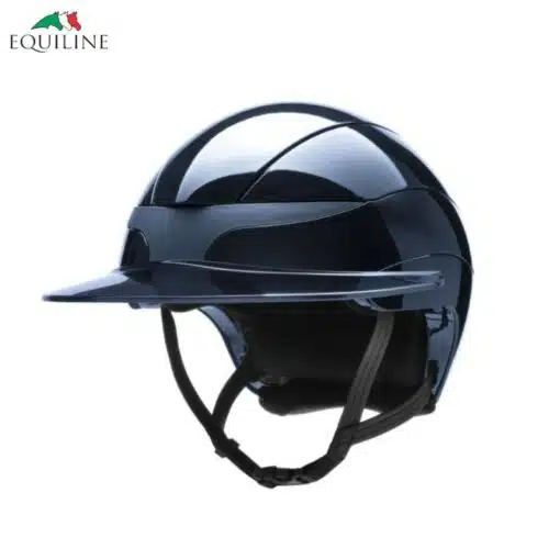 Casque d'équitation Xanto Polo Helmet Sun Visor Glossy Navy Equiline Equinoxe-Shop