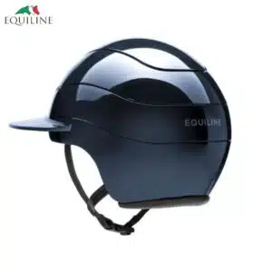 Casque d'équitation Xanto Polo Helmet Sun Visor Glossy Navy Rear Equiline Equinoxe Shop
