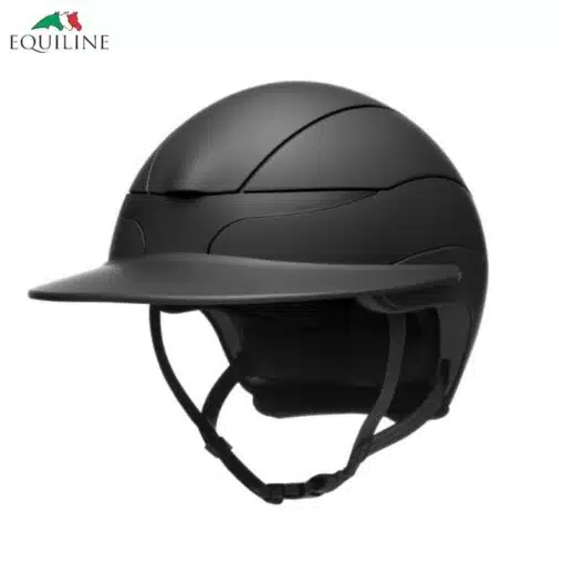 Casque d'équitation Xanto Polo Helmet Sun Visor Matt Black Equiline Sellerie Equinoxe-Shop