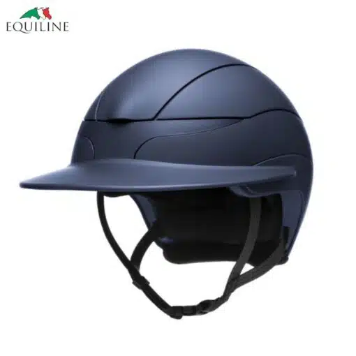 Casque d'équitation Xanto Polo Helmet Sun Visor Matt Navy Equiline Sellerie Equinoxe-Shop