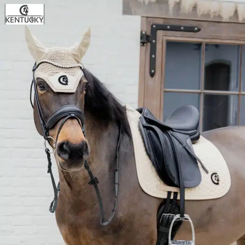 Tapis de Dressage 3D Logo Beige Kentucky Sellerie Equinoxe-Shop