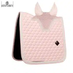 Ensemble Tapis de dressage et Bonnet Corde Tressée rose Kentucky Sellerie Equinoxe-Shop