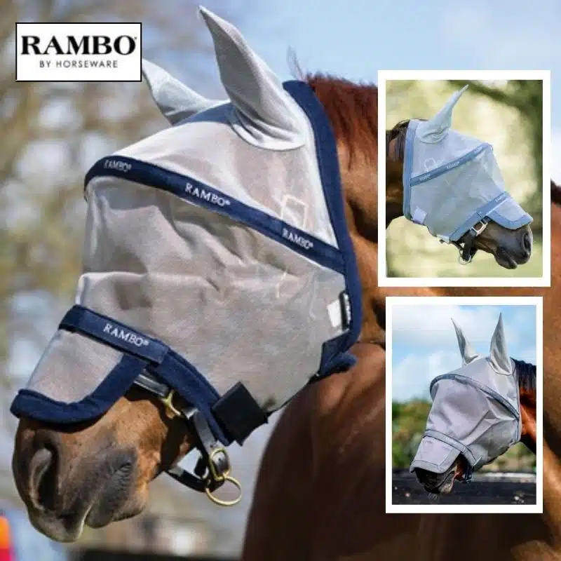 Masque anti-mouches RAMBO FLYMASK PLUS HORSEWARE Sellerie Equinoxe Shop Fuveau