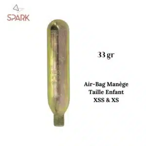 Cartouche de gaz 33 gr pour Gilet Airbag d'équitation Manege Enfant SPARK by Sellerie Equinoxe Shop Fuveau
