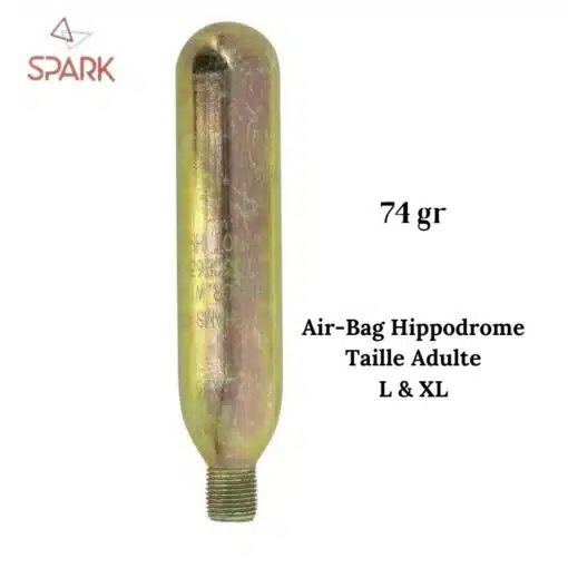 Cartouche de gaz 50 gr pour Gilet Airbag d'équitation Hippodrome Adulte SPARK Sellerie Equinoxe Shop Fuveau