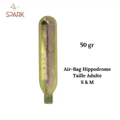 Cartouche de gaz 50 gr pour Gilet Airbag d'équitation Hippodrome Adulte SPARK by Sellerie Equinoxe Shop Fuveau