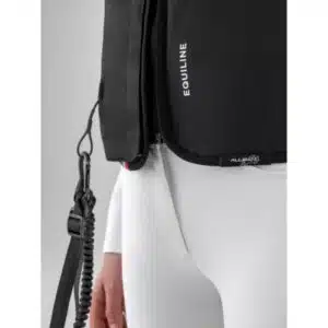 EQUILINE ALLSHOT GILET AIRBAG ÉCLAIR NOIR UNISEXE SANS PROTECTEUR DORSAL BY SELLERIE EQUINOXE