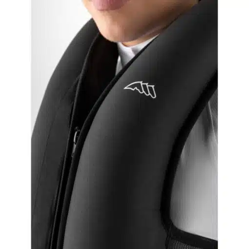 EQUILINE ALLSHOT GILET AIRBAG ÉCLAIR NOIR UNISEXE SANS PROTECTEUR DORSAL LOGO BY SELLERIE EQUINOXE SHOP