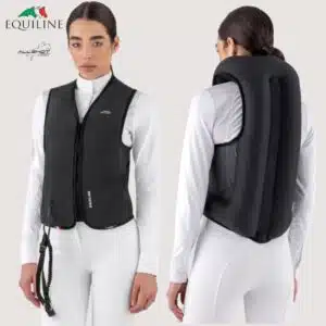 EQUILINE ALLSHOT GILET AIRBAG ÉCLAIR NOIR UNISEXE SANS PROTECTEUR DORSAL SELLERIE EQUINOXE SHOP