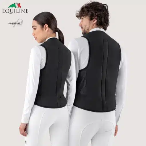 EQUILINE ALLSHOT GILET AIRBAG ÉCLAIR NOIR UNISEXE SANS PROTECTEUR DORSAL VERSO BY SELLERIE EQUINOXE SHOP