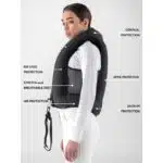 EQUILINE ALLSHOT GILET AIRBAG ÉCLAIR NOIR UNISEXE SANS PROTECTEUR DORSAL détail BY SELLERIE EQUINOXE SHOP EQUILINE ALLSHOT GILET AIRBAG ÉCLAIR NOIR UNISEXE SANS PROTECTEUR DORSAL détail BY SELLERIE EQUINOXE SHOP