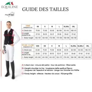 EQUILINE - ALLSHOT Guide des tailles by Sellerie Equinoxe