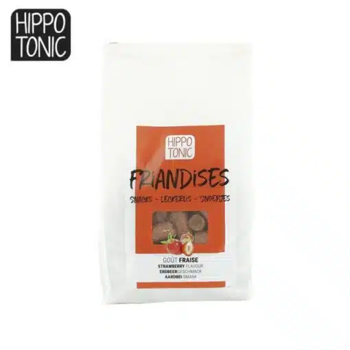 FRIANDISES HIPPOTONIC BONBONS POUR CHEVAUX GOÛT FRAISES 1 kg Sellerie Equinoxe Shop