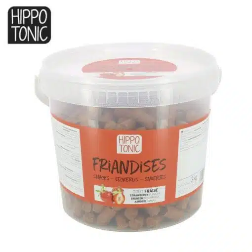 FRIANDISES HIPPOTONIC BONBONS POUR CHEVAUX GOÛT FRAISES 3 kg Sellerie Equinoxe Shop