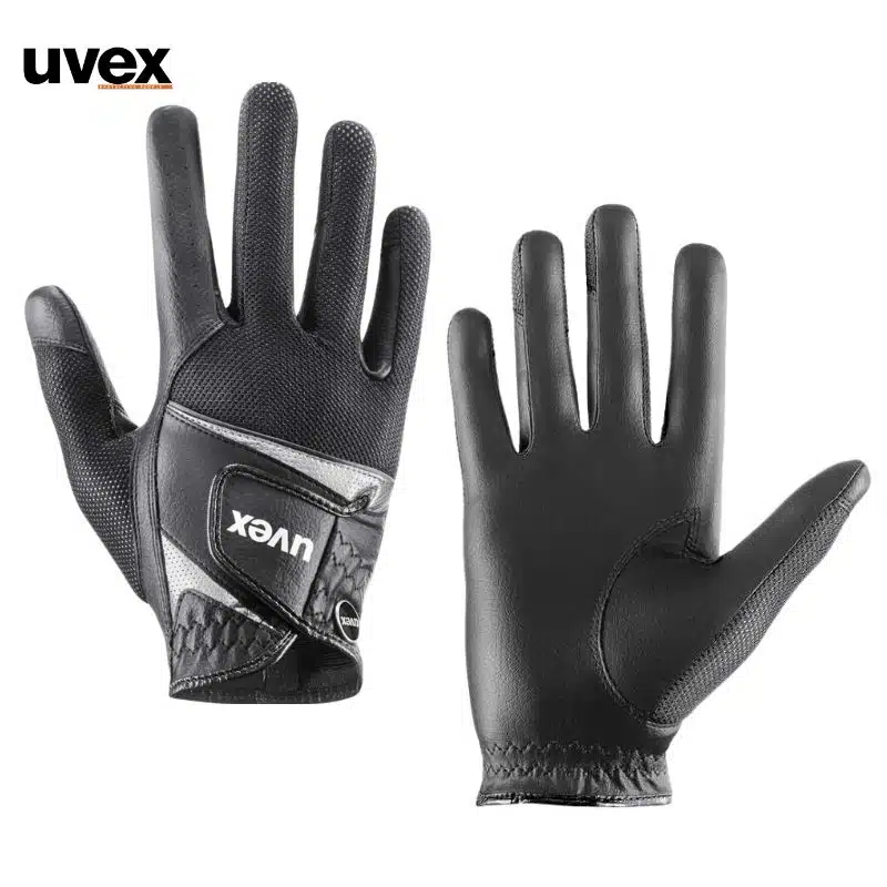 Gants d'équitation Uvex Sumair Noir Argent Sellerie Equinoxe