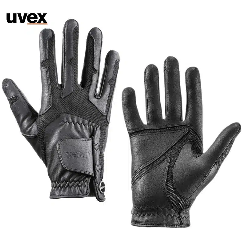 Gants d'équitation Uvex Ventraxion Noir Sellerie Equinoxe