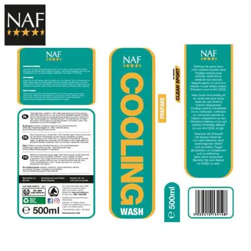 NAF Solution Cooling Wash refroidir, rafraîchir et relaxer les muscles fatigués de votre cheval Sellerie Equinoxe Shop