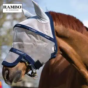RAMBO FLYMASK SILVER_NAVY RAMBO FLYMASK SILVER_NAVY