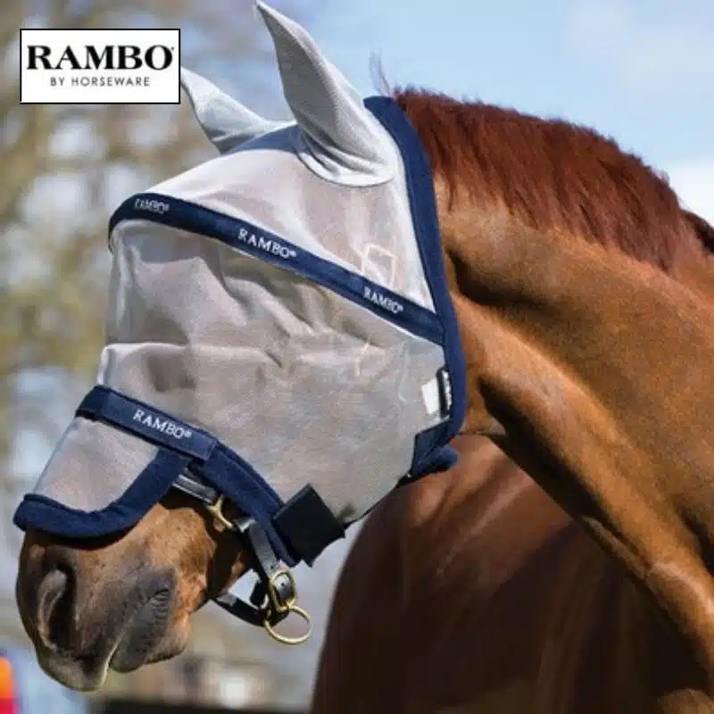 RAMBO FLYMASK SILVER_NAVY