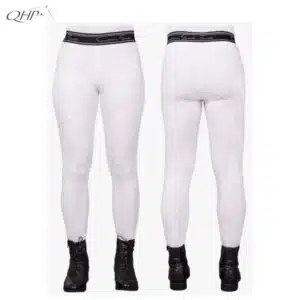 Legging d'équitation Eden Blanc Competition full grip QHP